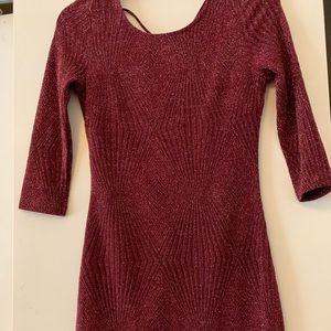 burgundy bodycon dress